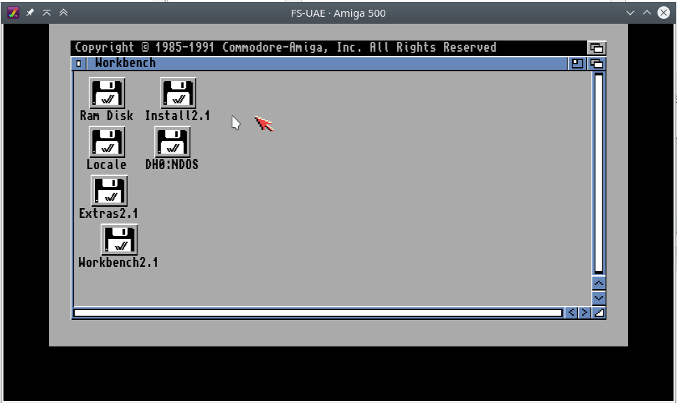 FS-UAE Workbench 2.1 Floppies