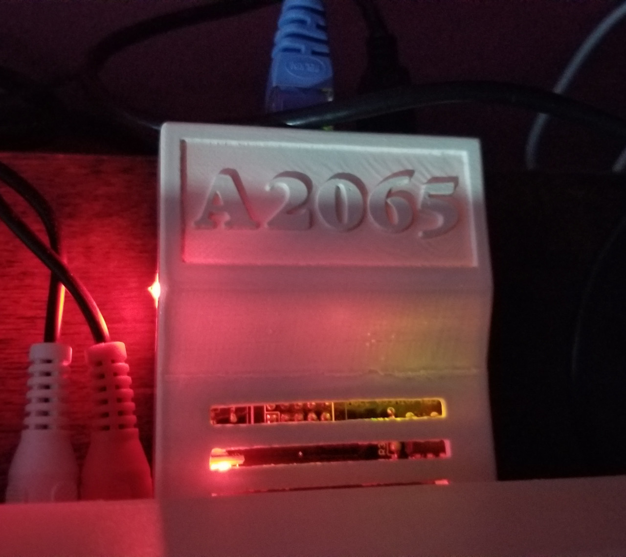A Plipbox connected to my Amiga 1200