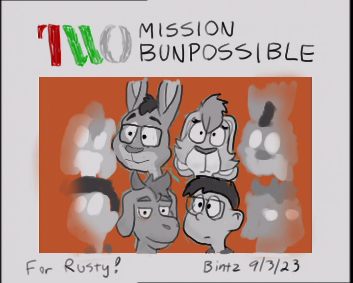 A parody of a TV ad card for a show called Mission Bunpossible